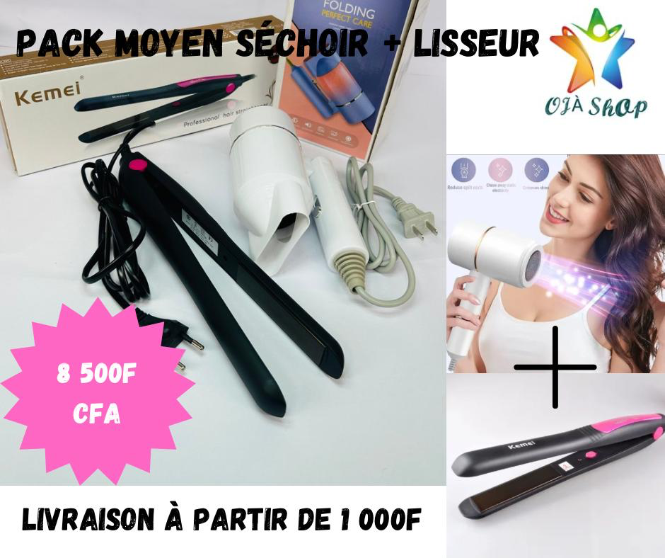 Pack moyen sechoir+lisseur